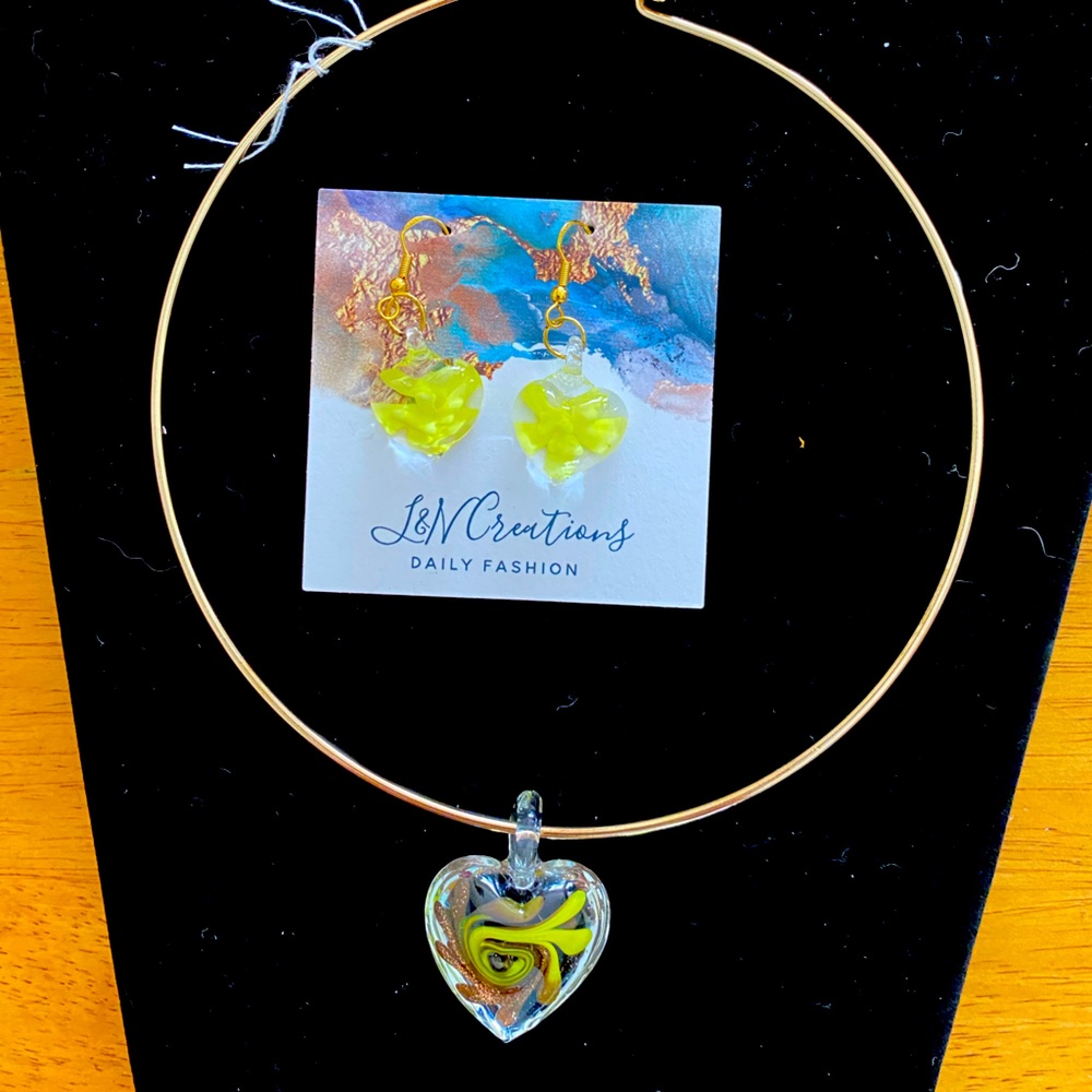 Necklace and earrings